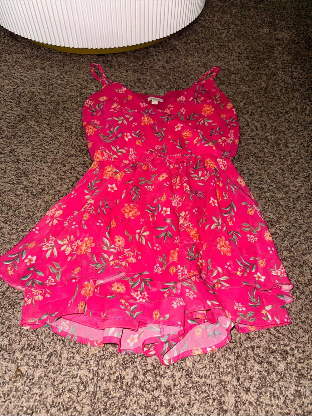 Girls' Pink Floral Sundress